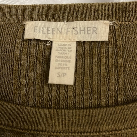 Eileen Fisher lightweight crew collared pullover sweater S/P - Picture 2 of 5